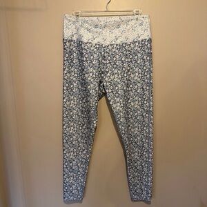 Summersalt leggings size 14 blue floral stretch